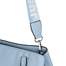 Голубая сумка сэтчел из экокожи с цветной дополнительной ручкой