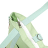 Зеленая пляжная сумка из хлопка с наружным функциональным карманом