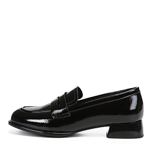 Черные лоферы из лакированной кожи