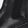 Черные ботинки челси из кожи на подкладке из натуральной шерсти на утолщенной подошве