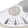 Белые туфли из комбинированных материалов