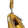 Желтая сумка мессенджер из кожи с дополнительной ручкой