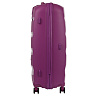Фиолетовый вместительный чемодан из полипропилена