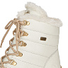 Белые ботинки из кожи на подкладке из натуральной шерсти и рифленной подошве