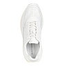 Белые кроссовки из перфорированной кожи без подкладки на утолщенной подошве