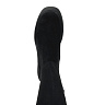 Черные ботфорты из велюра на подкладке из текстиля на утолщенной подошве и квадратном каблуке