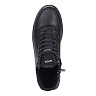 Черные кроссовки из кожи на шнуровке