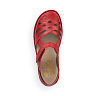 Красные туфли открытые из кожи