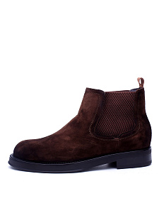 Коричневые ботинки из велюра