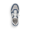 Сине-белые кроссовки из комбинированных материалов