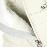 Спортивные ботинки рисового цвета на шнуровке с ремнем из комбинированных материалов на подкладке из натуральной шерсти