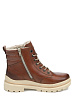 Коричневые зимние ботинки из кожи Remonte