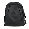 Черный рюкзак из текстиля с наружным карманом на молнии