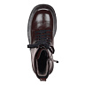 Коричневые ботинки из кожи на подкладке из натуральной шерсти на утолщенной подошве