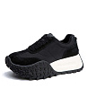 Черные кроссовки из текстиля и кожи CorsoComo