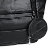 Черная сумка тоут из экокожи с дополнительным кошельком и наружным карманом на молнии