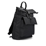 Черные рюкзак из экокожи и текстиля