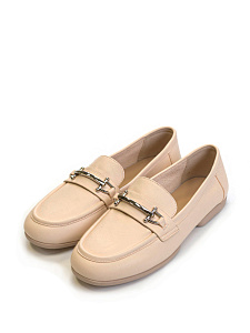 Розовые лоферы из кожи