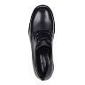 Черные закрытые туфли из кожи на шнуровке