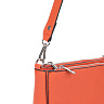 Оранжевая сумка мессенджер из кожи с дополнительной ручкой