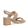 Бежевые босоножки из экокожи на устойчивом каблуке Nine West