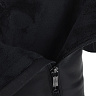 Черные сапоги из кожи на подкладке из натуральной шерсти и текстиля на квадратном каблуке
