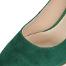 Зеленые туфли лодочки из натурального велюра