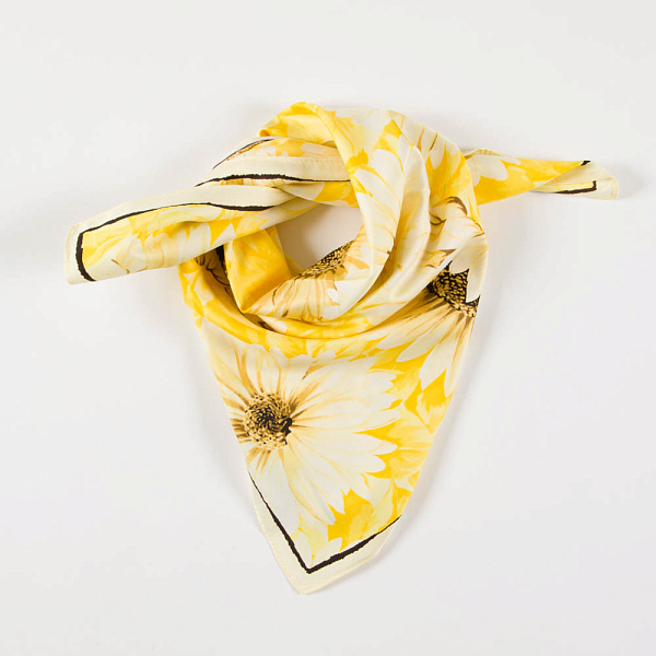 Женский летний платок GOROSHEK из полиэстера, желтый, 55 см