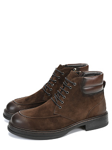 Коричневые ботинки из велюра