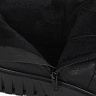 Черные ботинки из кожи на подкладке из текстиля на утолщенной рифленной подошве