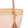 Розовая пляжная сумка из комбинированных материалов