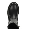 Черные ботинки из кожи на подкладке из текстиля с застежкой на молнию и пряжки