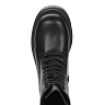 Черные ботинки из кожи на шнурках на подкладке из экошерсти