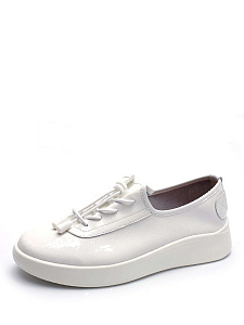 Белые кеды из композиционной кожи