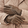 Перчатки женские тёмно-бежевые