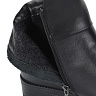 Черные ботинки на молнии из кожи с декоративным ремнем на подкладке из текстиля