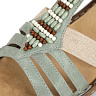 Светло-серые сандалии из комбинированных материалов на подкладке из экокожи