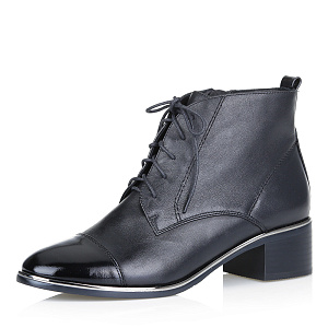 Черные ботинки с контрастным рантом