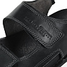 Черные сандалии из кожи на подкладке из текстиля