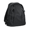Черный рюкзак из текстиля с наружным карманом на молнии