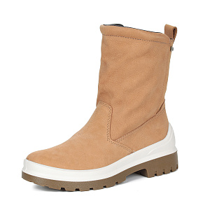 Рыжие полусапоги из нубука на подкладке из натуральной шерсти