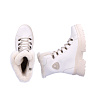 Белые зимние ботинки из гладкой кожи