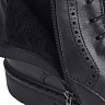 Черные ботинки из кожи на подкладке из натуральной шерсти на утолщенной подошве