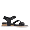 Черные сандалии из экокожи на плоской подошве Nine West