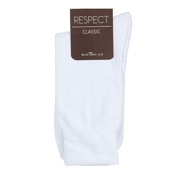 Носки Classic средней длины, белые, р. 29 (44-45)