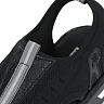 Черные сандалии из комбинированных материалов на подкладке из текстиля на утолщенной спортивной подошве
