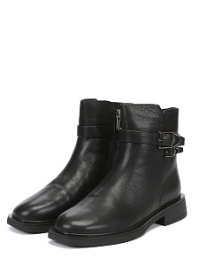 Черные зимние ботинки из кожи