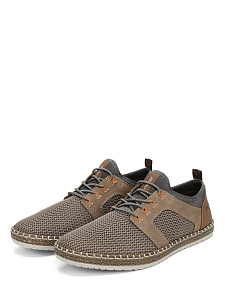 Бежевые полуботинки из текстиля