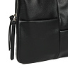 Черная сумка планшет из экокожи с наружными накладными карманами