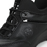 Черные кроссовки из кожи на шнурках